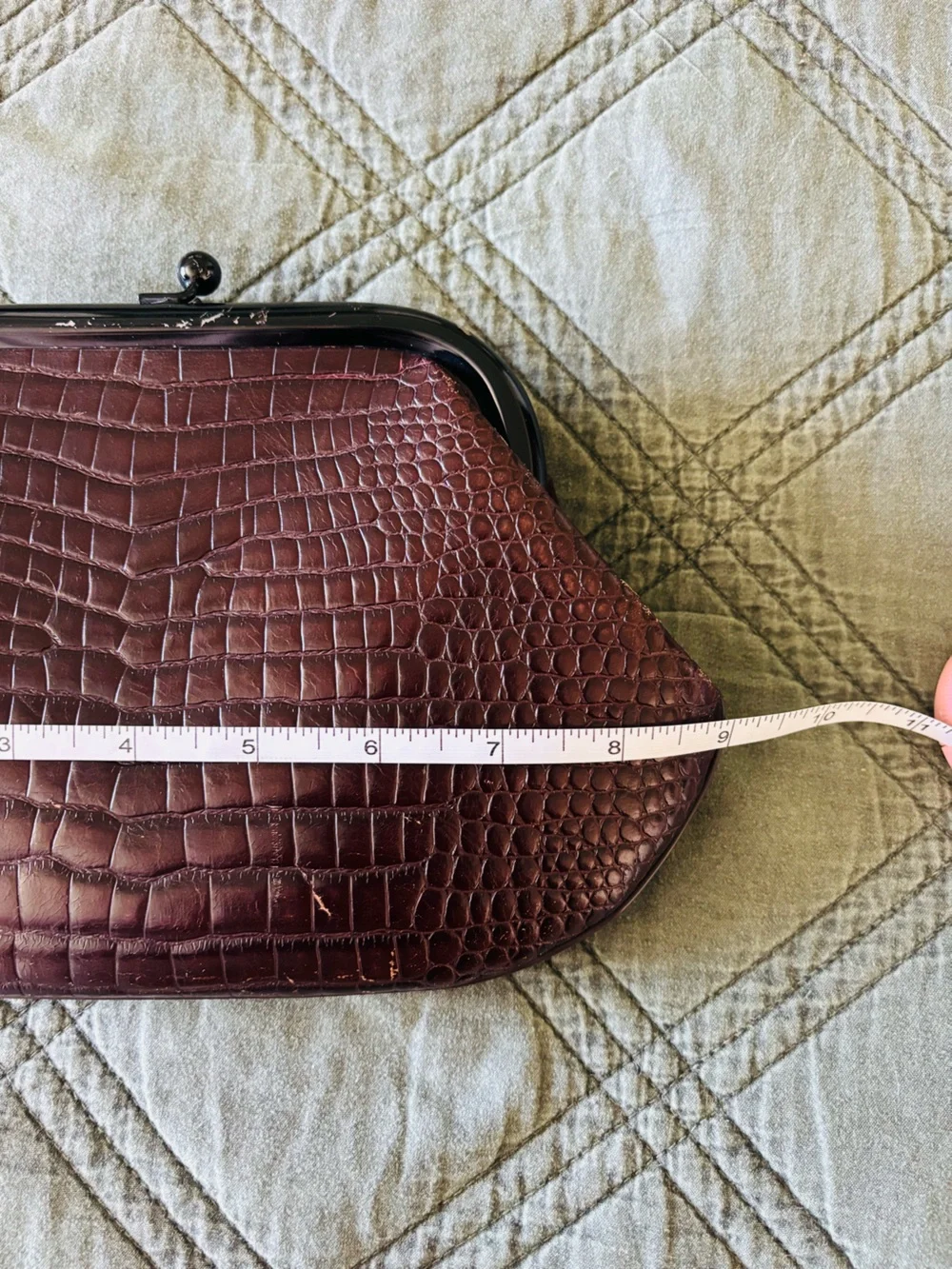 Vintage Jana clutch in crocodile print